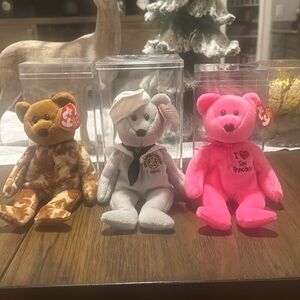 NWT 3 ty beanie babies
